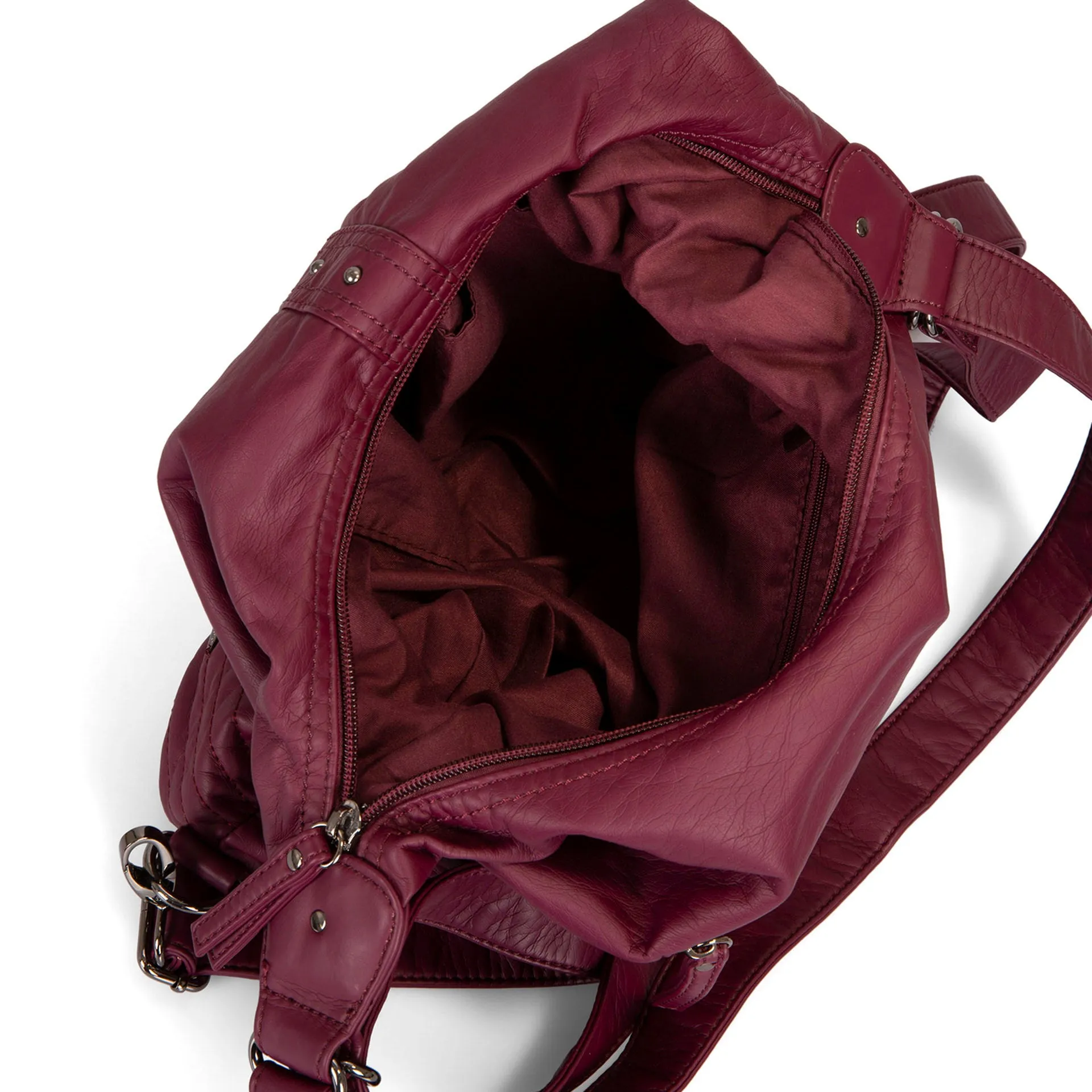 Quilted Convertible Hobo Bag