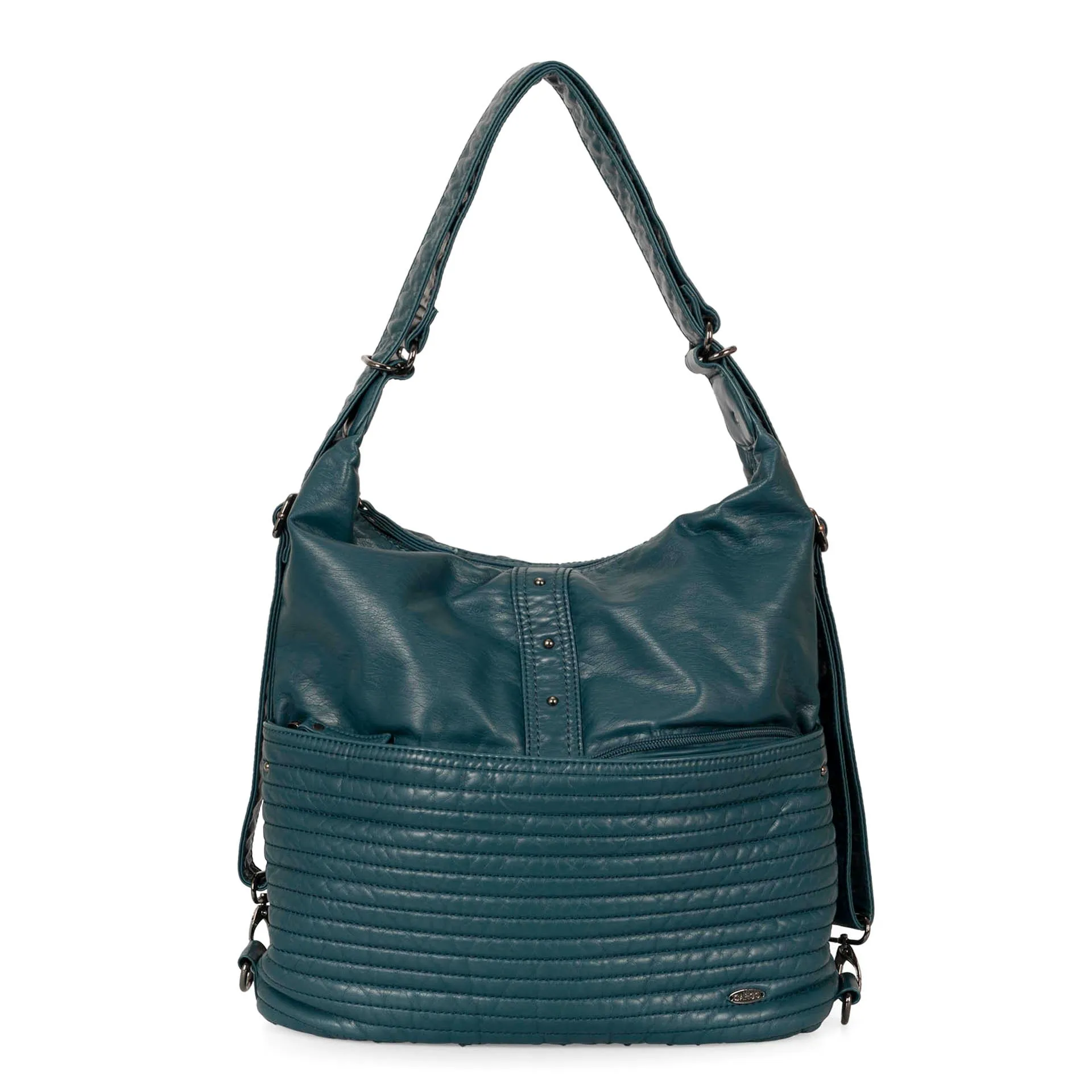 Quilted Convertible Hobo Bag