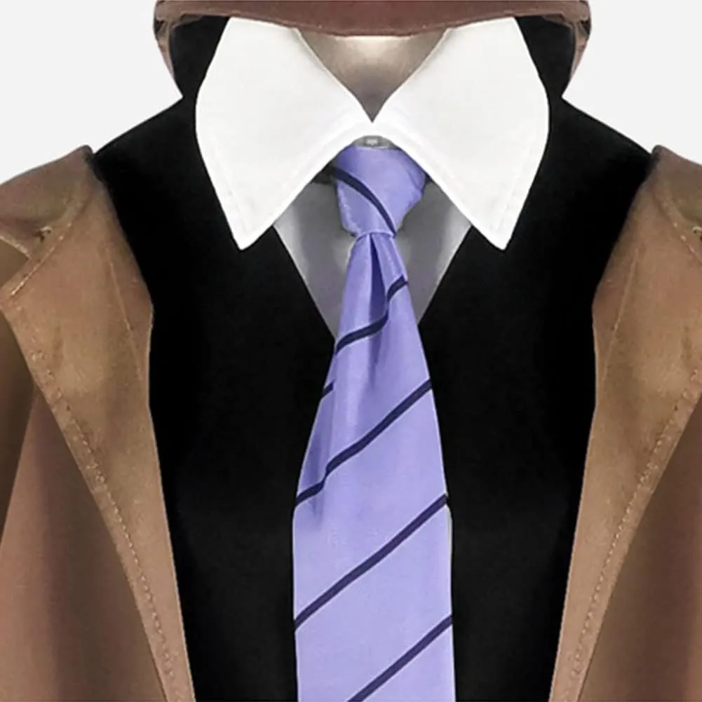 Ranpo Edogawa Costume Dazai Osamu Cosplay Outfit Anime Detective Uniform Dazai Long Sleeve Trench Coat Halloween Full Suit