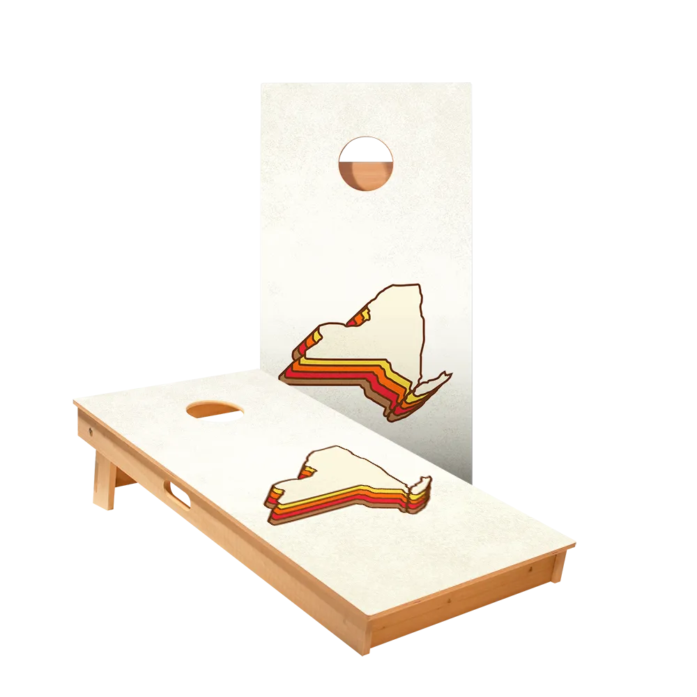 Retro New York Star Cornhole Boards