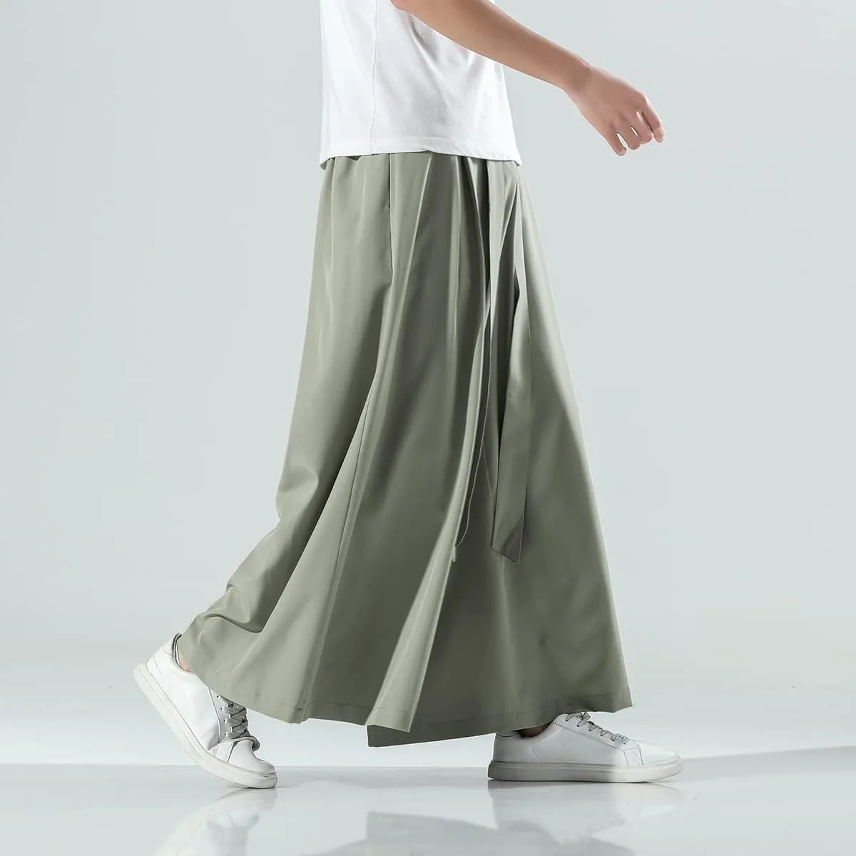 Seidarise Men's Wide Leg Casual Harem Linen Japanese Yoga Harem Pants Hip hop Joggers Baggy