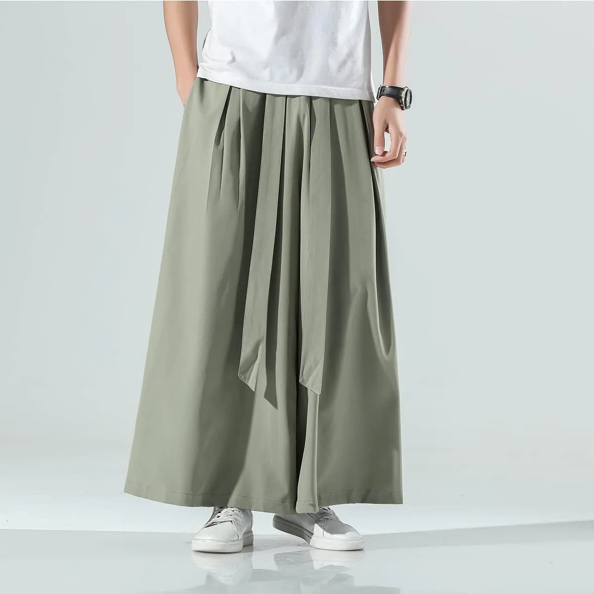 Seidarise Men's Wide Leg Casual Harem Linen Japanese Yoga Harem Pants Hip hop Joggers Baggy