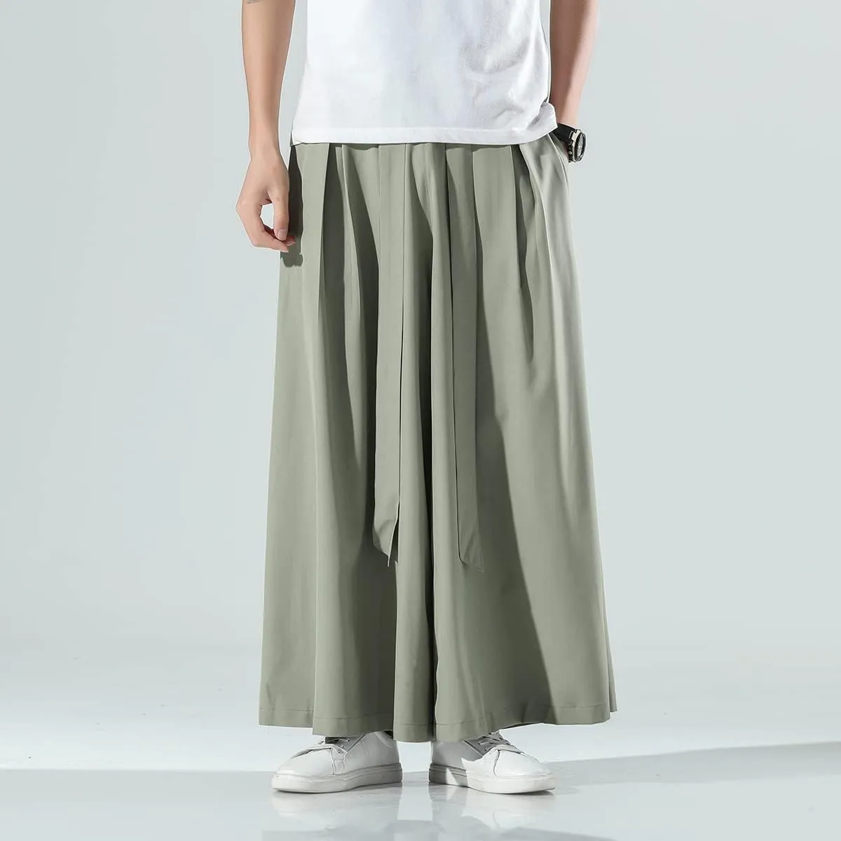 Seidarise Men's Wide Leg Casual Harem Linen Japanese Yoga Harem Pants Hip hop Joggers Baggy