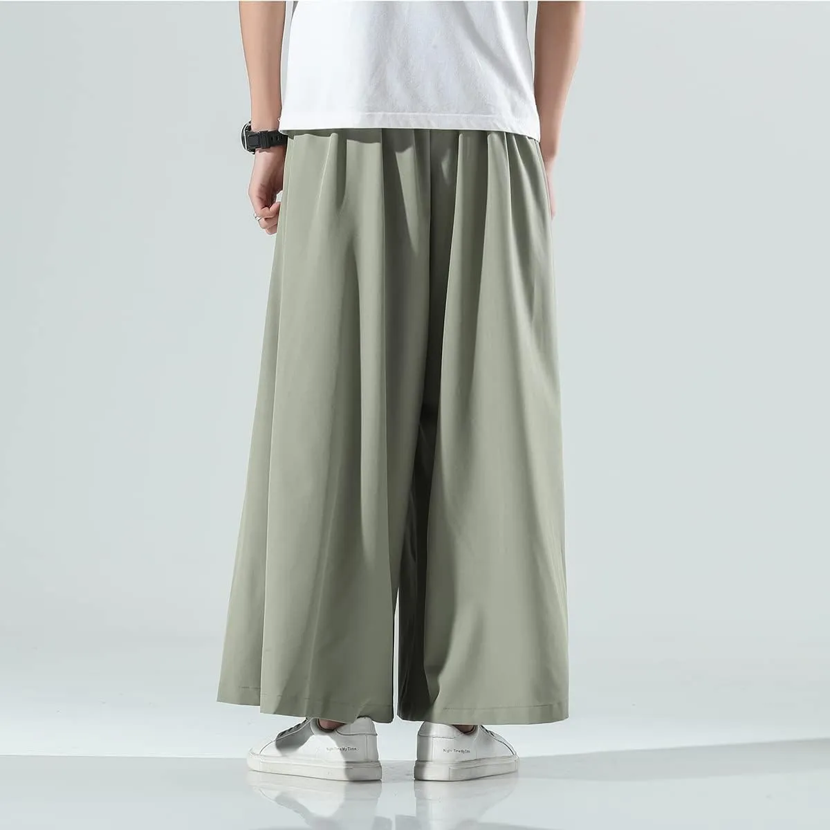 Seidarise Men's Wide Leg Casual Harem Linen Japanese Yoga Harem Pants Hip hop Joggers Baggy