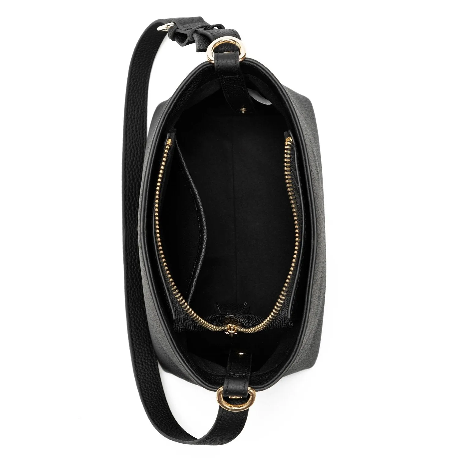Selma Genuine Leather Handbag (Black)