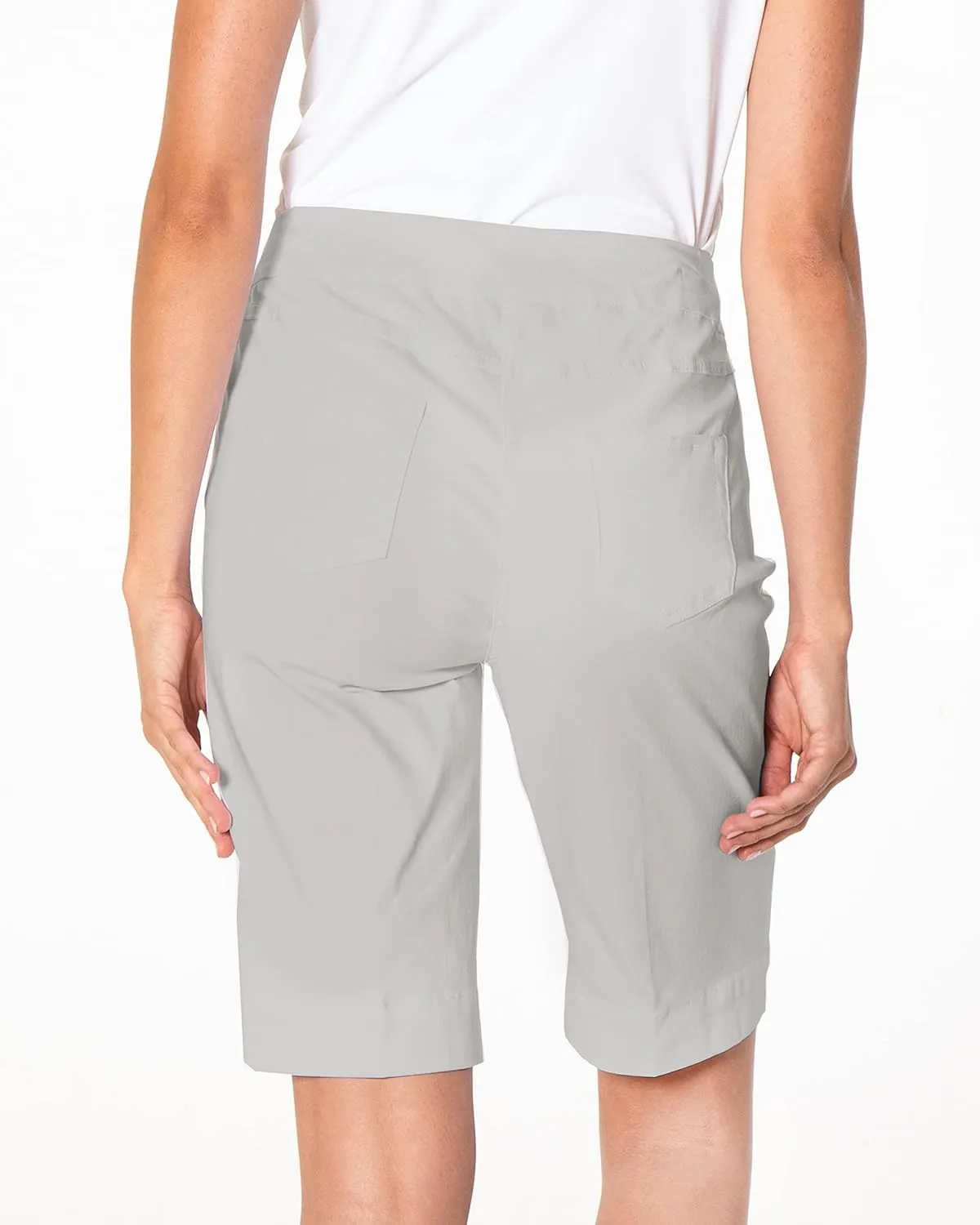 SLIM-SATION Women's Golf Wide Band Pull On Short with Real Pockets