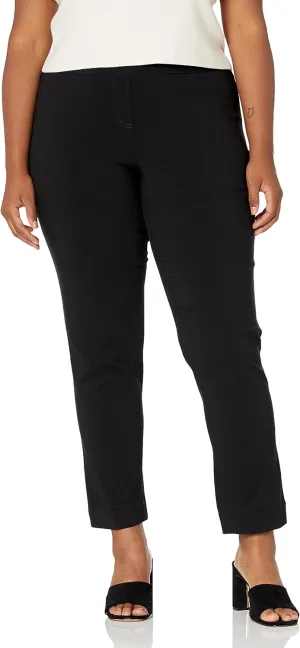 SLIM-SATION Women's Plus-Size Pull-on Straight-Leg Pant