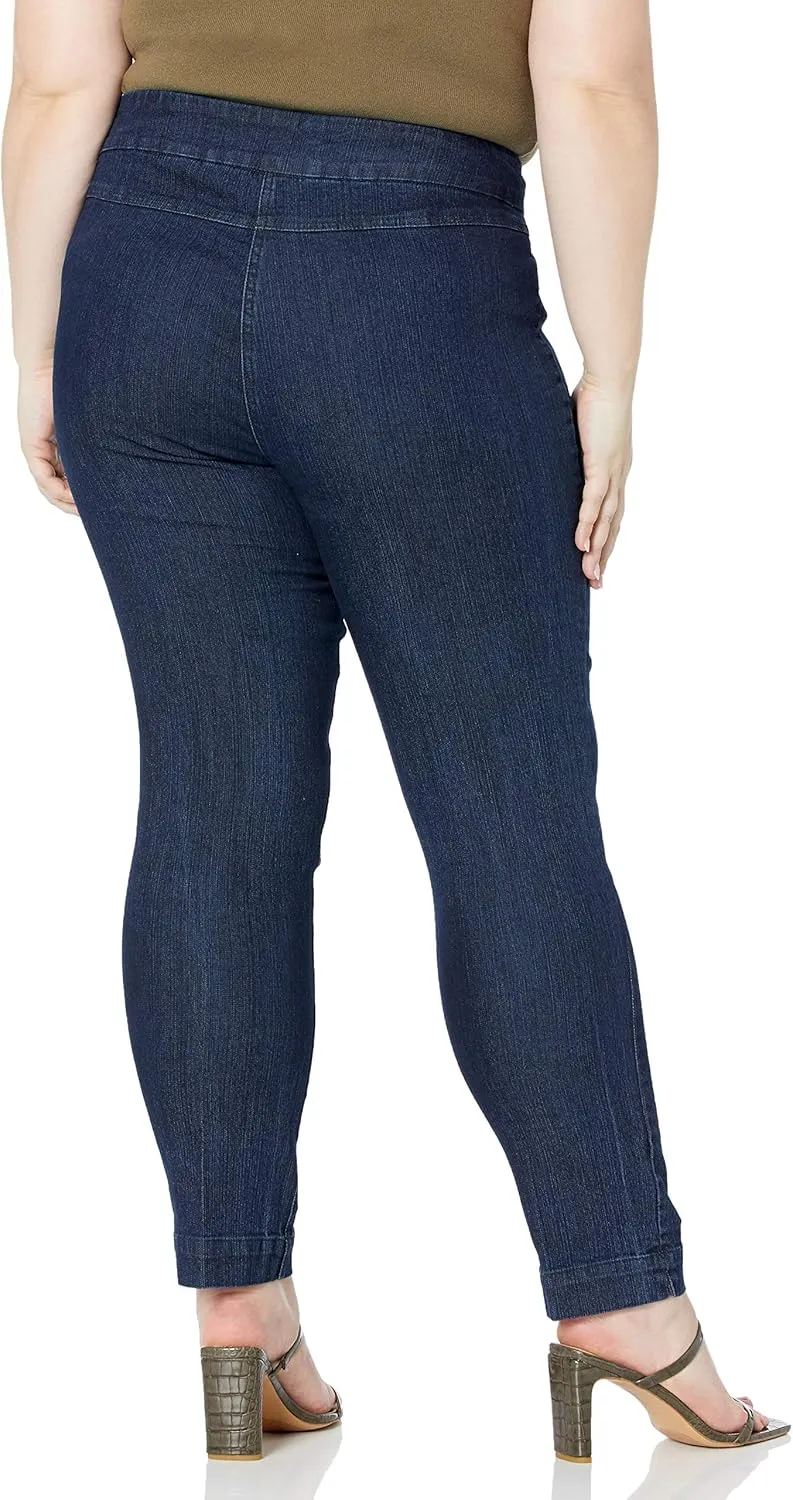 SLIM-SATION Women's Plus-Size Pull-on Straight-Leg Pant
