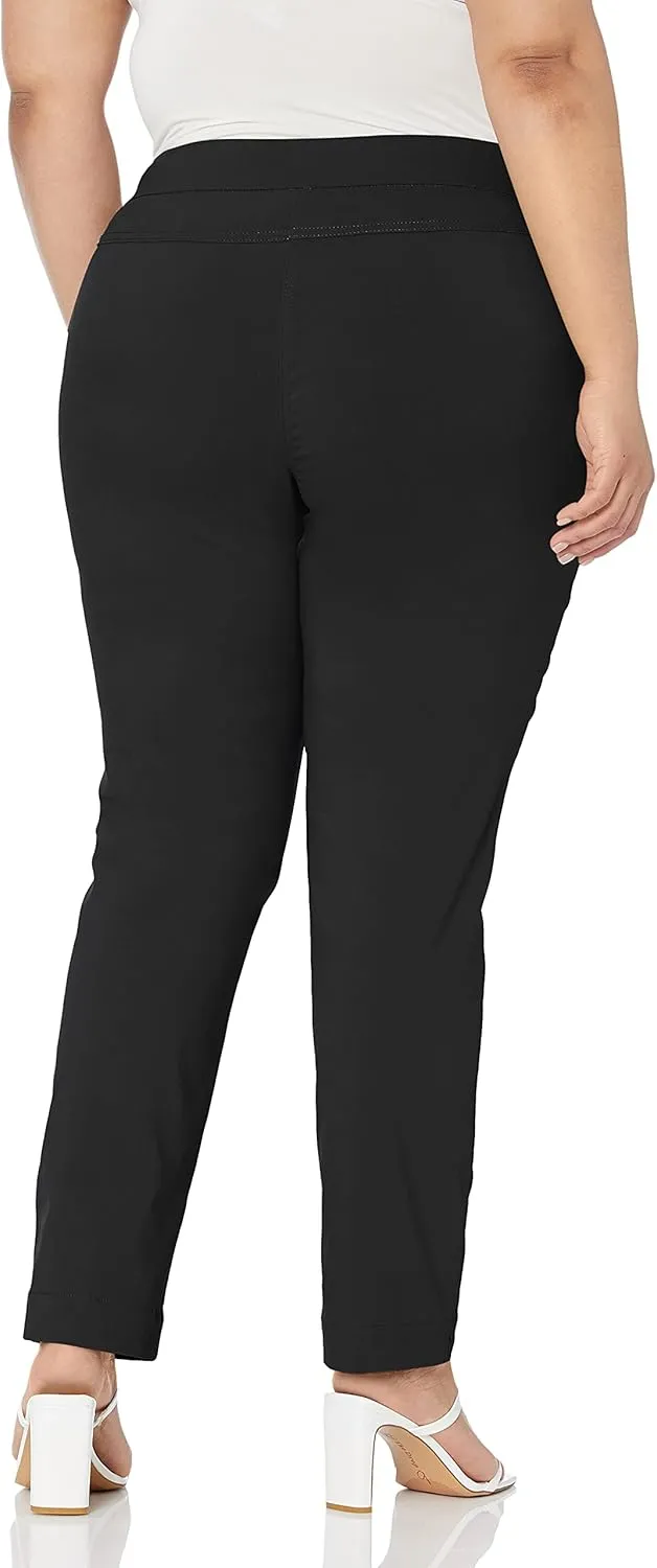 SLIM-SATION Women's Plus-Size Pull-on Straight-Leg Pant