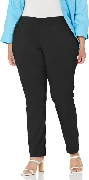 SLIM-SATION Women's Plus-Size Pull-on Straight-Leg Pant