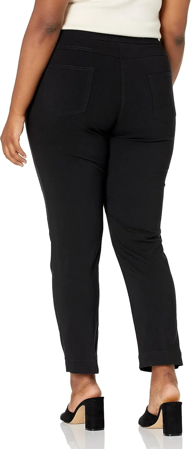 SLIM-SATION Women's Plus-Size Pull-on Straight-Leg Pant