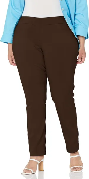 SLIM-SATION Women's Plus-Size Pull-on Straight-Leg Pant