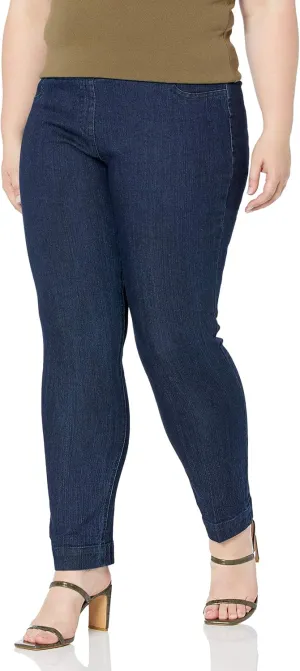 SLIM-SATION Women's Plus-Size Pull-on Straight-Leg Pant