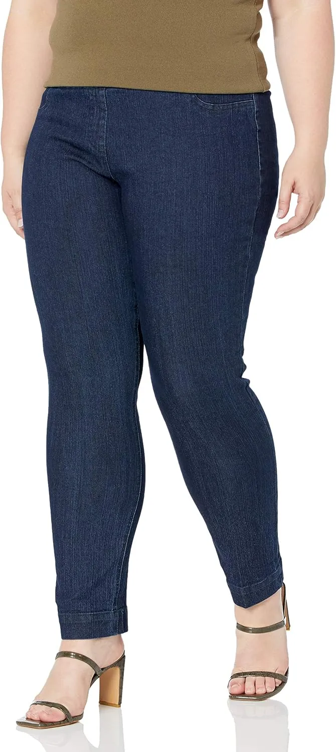 SLIM-SATION Women's Plus-Size Pull-on Straight-Leg Pant