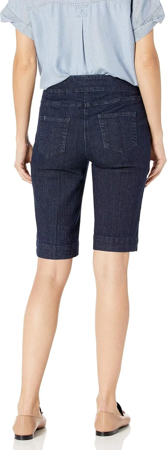 SLIM-SATION Women's Wide Band Pull-on Solid Walking Short