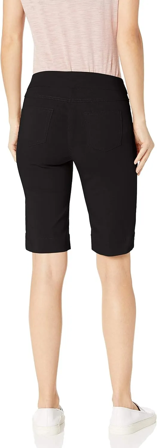 SLIM-SATION Women's Wide Band Pull-on Solid Walking Short