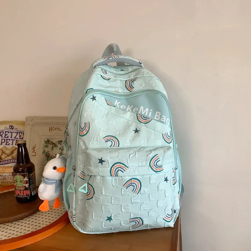 Sohiwoo Trendy Girls Fashion Travel School Bag Kawaii Cute Waterproof Lady Print Backpack Women Laptop Book Bag Female College Backpack