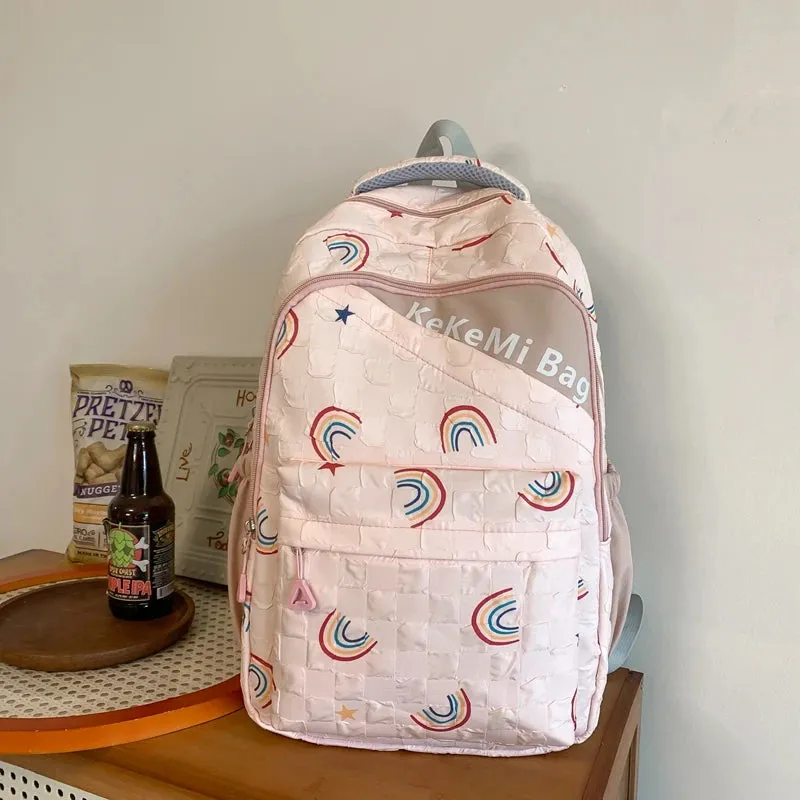 Sohiwoo Trendy Girls Fashion Travel School Bag Kawaii Cute Waterproof Lady Print Backpack Women Laptop Book Bag Female College Backpack