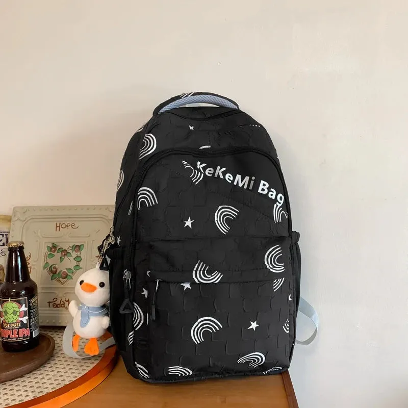 Sohiwoo Trendy Girls Fashion Travel School Bag Kawaii Cute Waterproof Lady Print Backpack Women Laptop Book Bag Female College Backpack