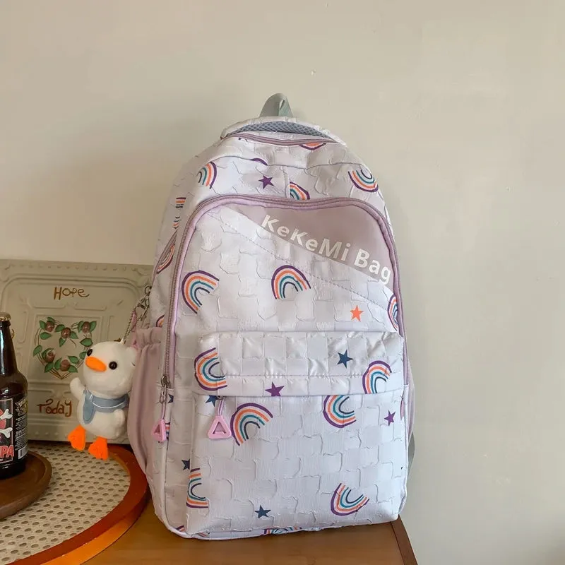 Sohiwoo Trendy Girls Fashion Travel School Bag Kawaii Cute Waterproof Lady Print Backpack Women Laptop Book Bag Female College Backpack