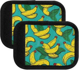 SPRIPORT Banana Leaves 2 Pack Luggage Handle Wraps for Suitcase Identifier Luggage Makers Covers with Luggage Tags Luggage Bag Grip Protector Saddle for Flying Airplane Travel Handbag Shopping Bag