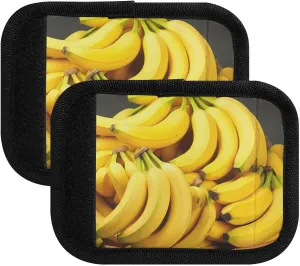 SPRIPORT Bananas 2 Pack Luggage Handle Wraps for Suitcase Identifier Luggage Makers Covers with ID Tag Luggage Bag Grip Protector Saddle for Travel Flying Airplane Shopping Bag Handbag Wallet