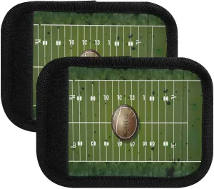 SPRIPORT Vintage America Football Field 2 Pack Luggage Handle Wraps for Suitcase Identifier Luggage Makers Covers with ID Tag Luggage Bag Grip Protector Saddle for Travel Flying Airplane Shopping Bag