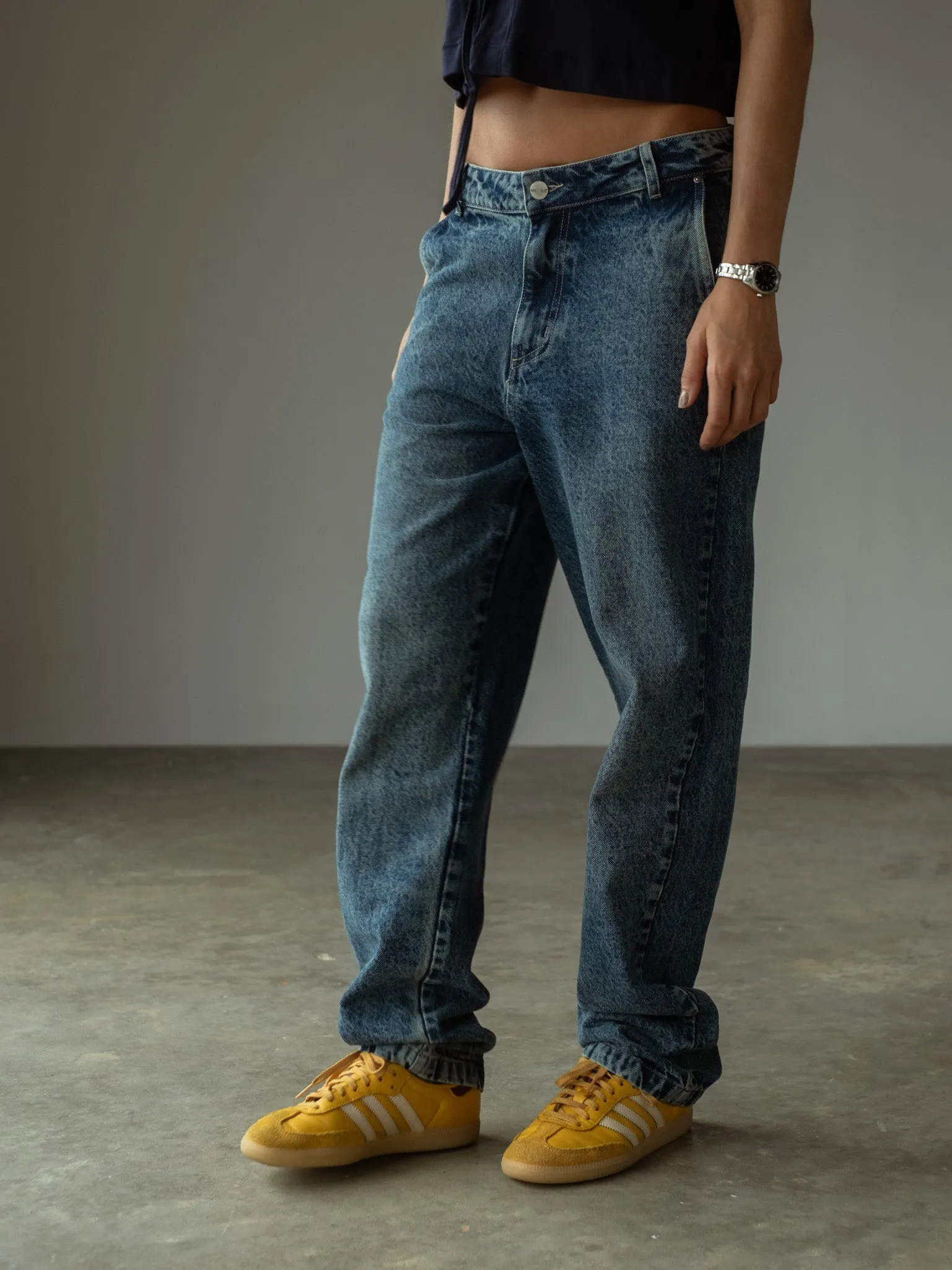 STRAIGHT LEG JEAN  - OCEAN BLUE