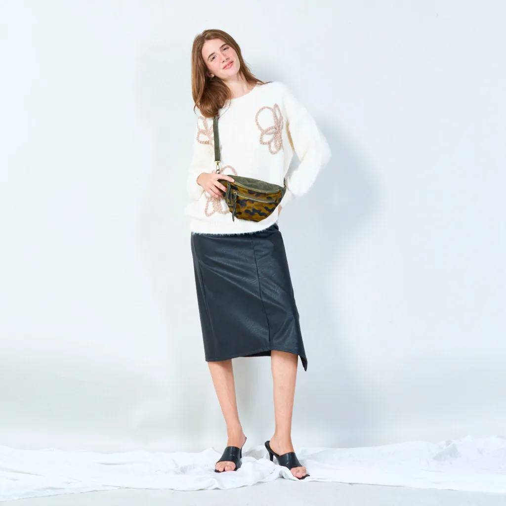 Stylish fanny pack with animal print wholesale