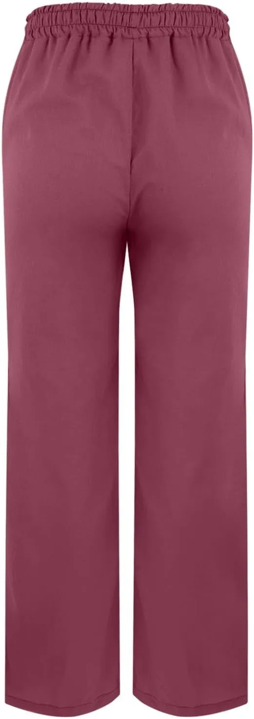 Summer Cotton Linen Pants for Women 2025 Casual Drawstring High Waisted Linen Beach Wide Leg Trousers with Pockets