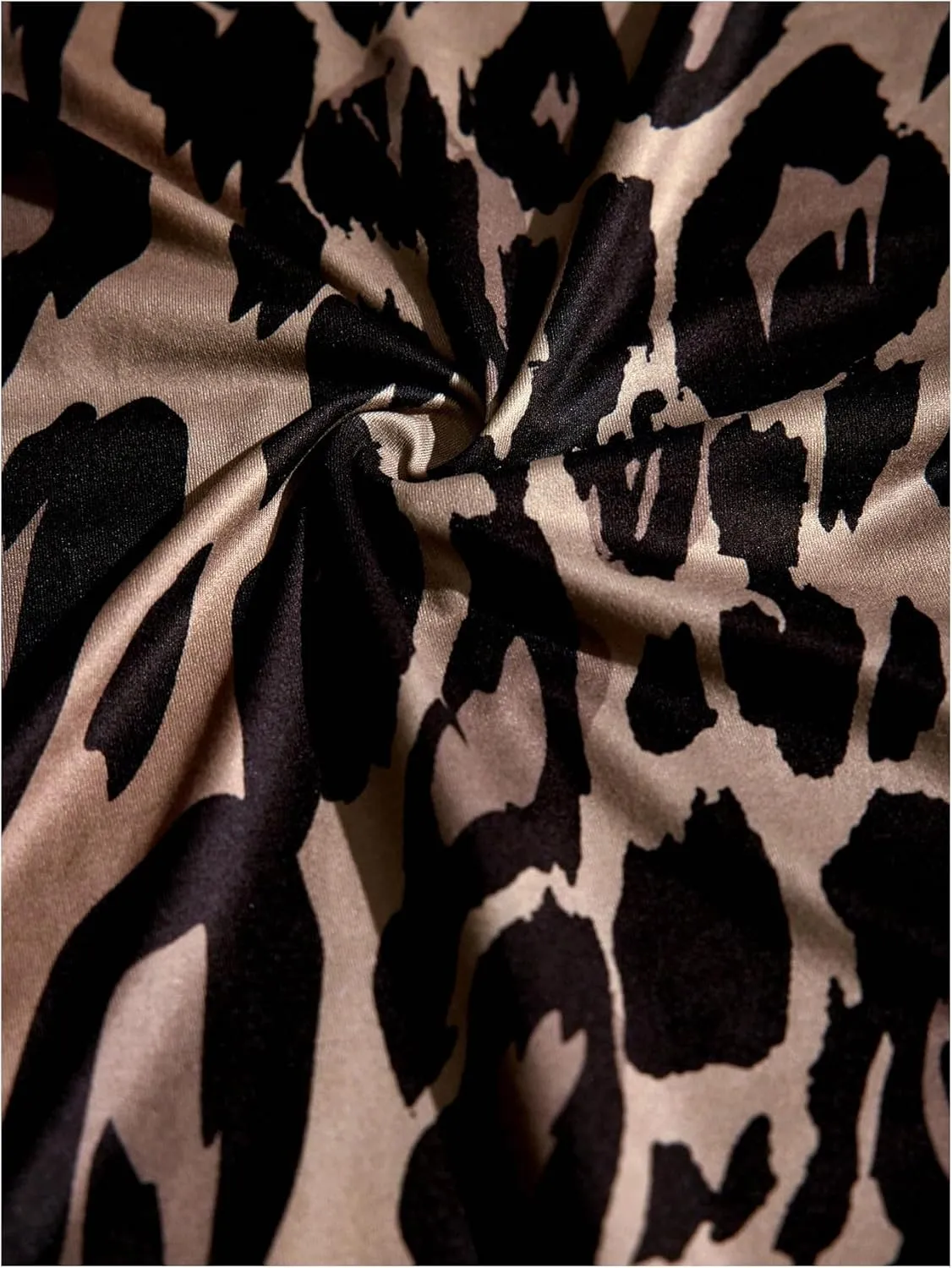 SweatyRocks Women's Plus Size Leopard Print Low Rise Bodycon Maxi Skirt Clubwear
