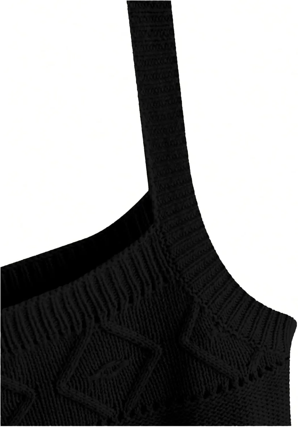 SweatyRocks Women's Sleeveless Solid Knit Straps Crop Tank Tops