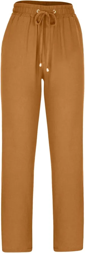 TARIENDY Pants for Women Dressy Casual High Waisted Lounge Trousers Elastic Workout Pants Loose Fitting Yoga Pant