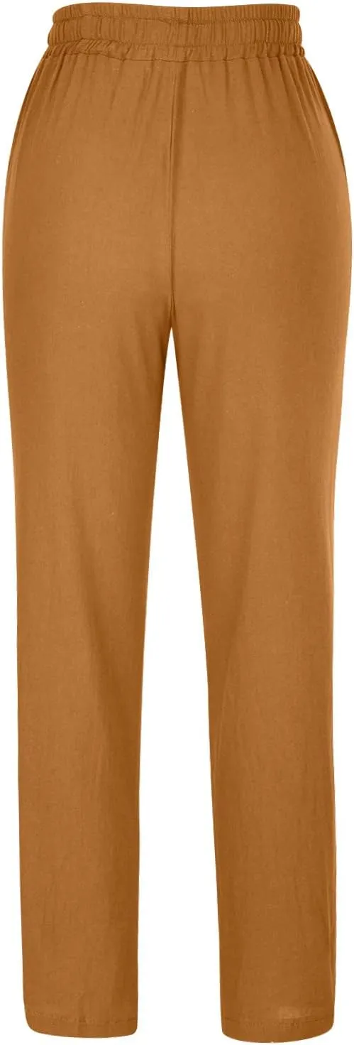 TARIENDY Pants for Women Dressy Casual High Waisted Lounge Trousers Elastic Workout Pants Loose Fitting Yoga Pant