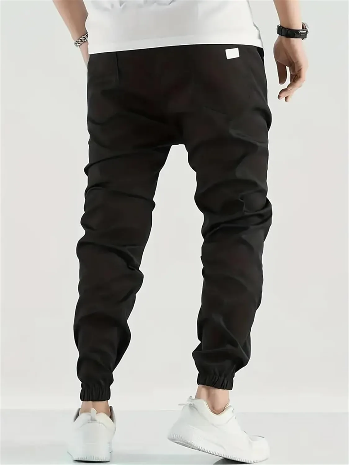 Thatrich Mens Joggers Sweatpants Chino Cargo Pants Slim Hiking Pant Trendy Streetwear Casual Trousers Twill Joggings Wear