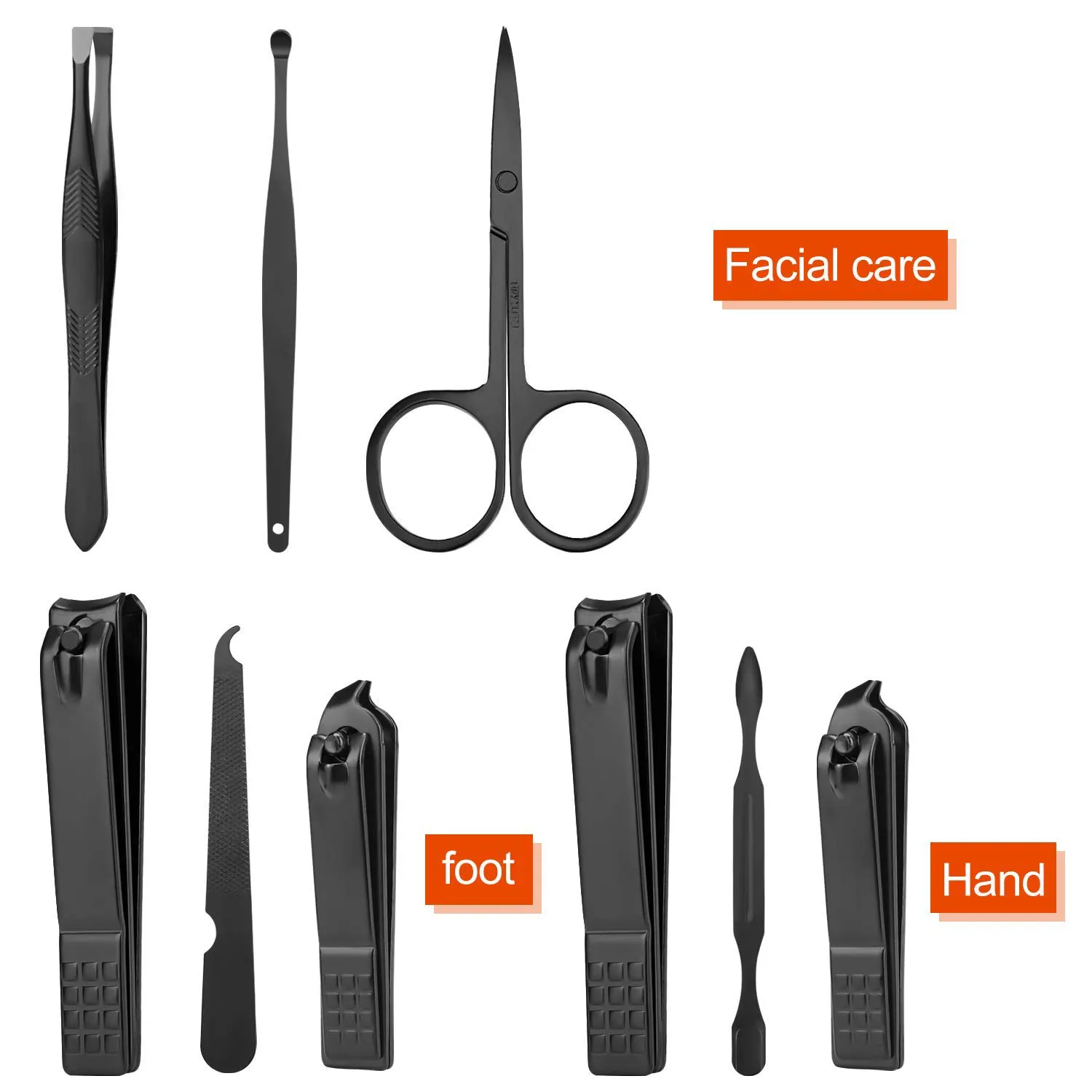 Travel Manicure Set, Mens Grooming Kit Women Nail Manicure Kit 8 in 1, Aceoce Manicure Pedicure Kit Manicure Set Professional Gift for Family Friends Elder Patient Nail Care