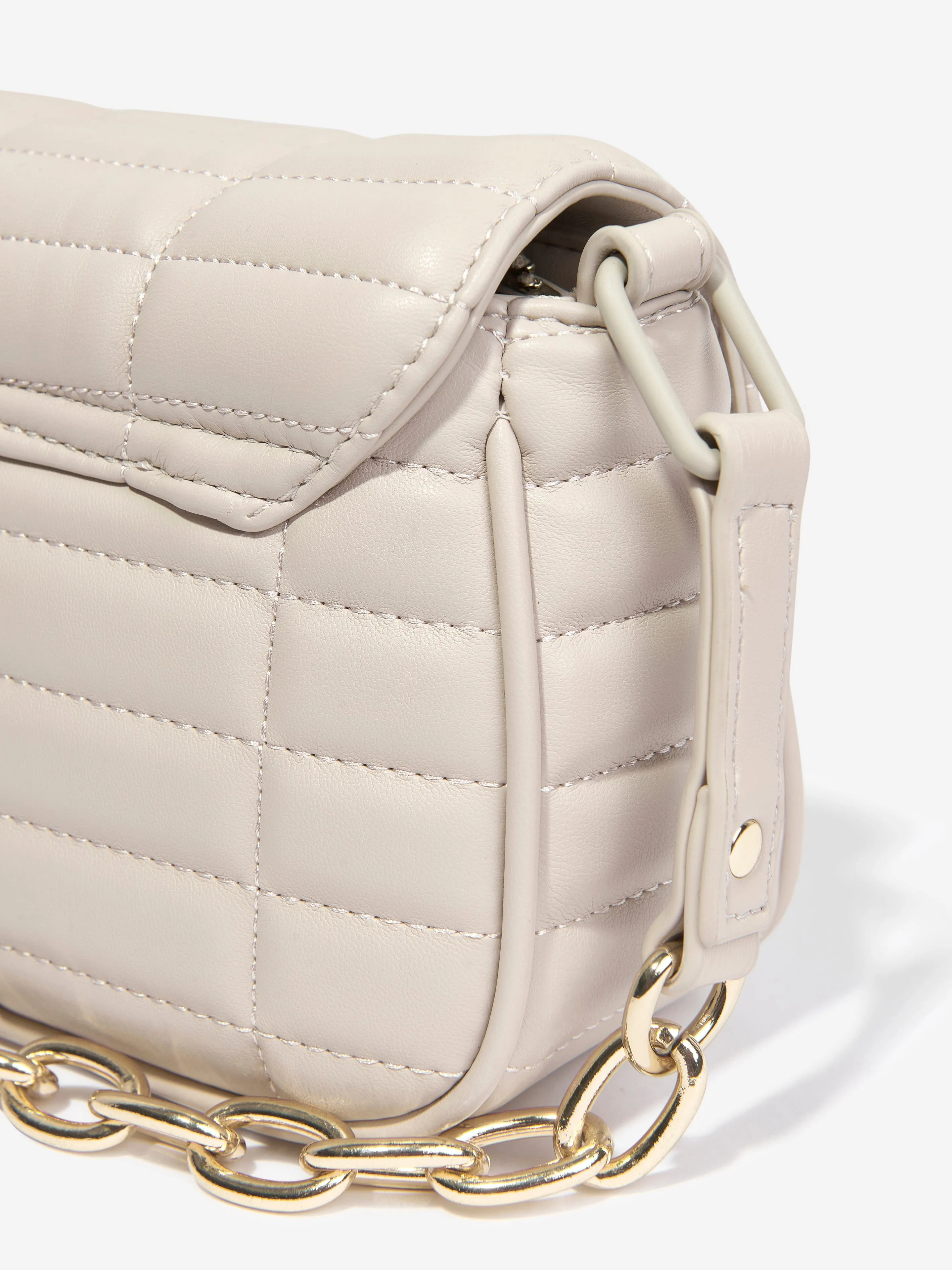 Valentino Girls Quilt Flap Bag in Beige (W:23cm)