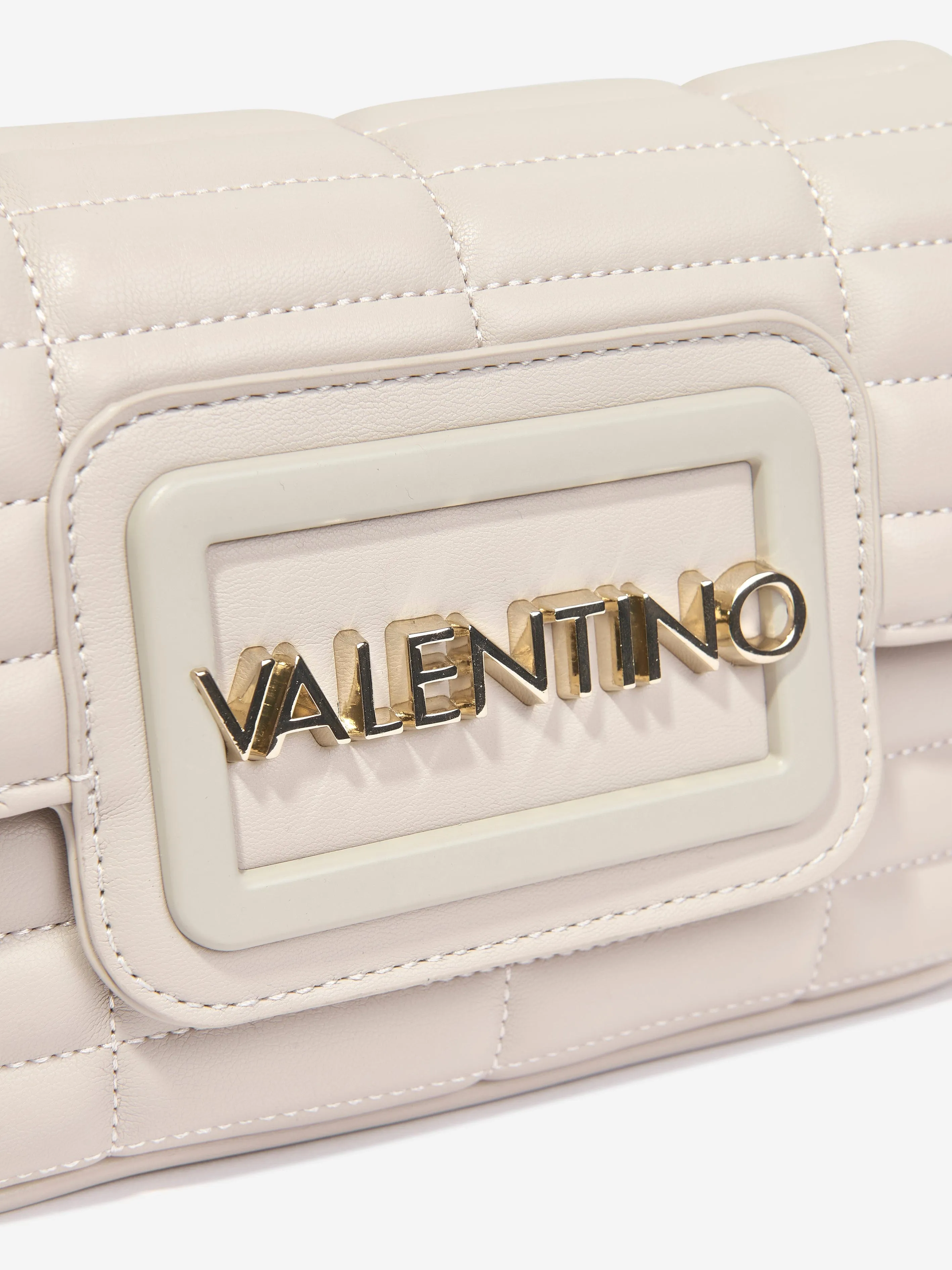 Valentino Girls Quilt Flap Bag in Beige (W:23cm)