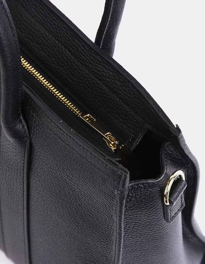 Veena Black Leather