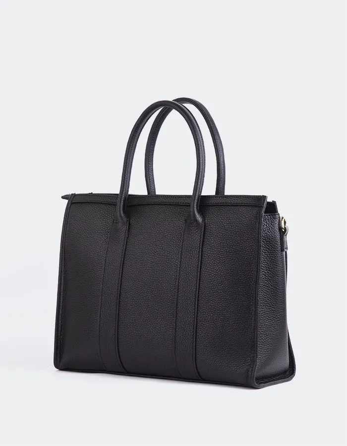 Veena Black Leather