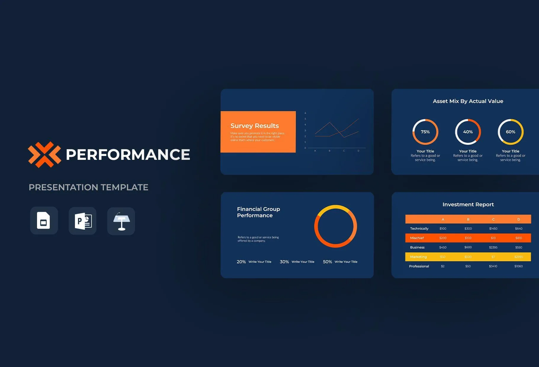 WAVES Finance Presentation Templates Bundle