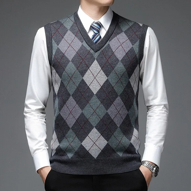 West Louis Warm Woolen Sweater Vest
