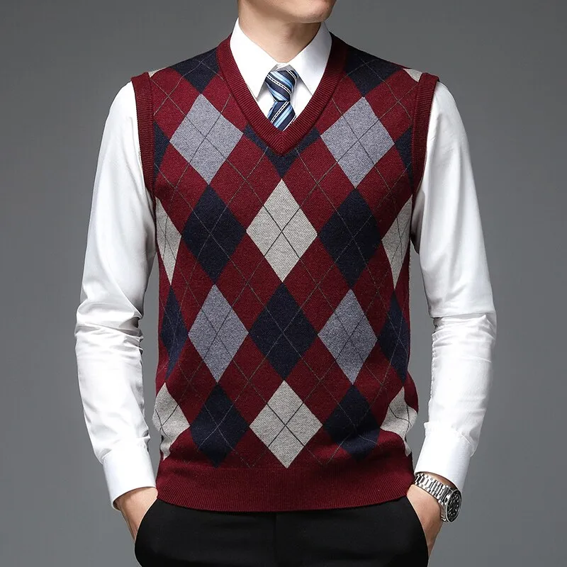 West Louis Warm Woolen Sweater Vest