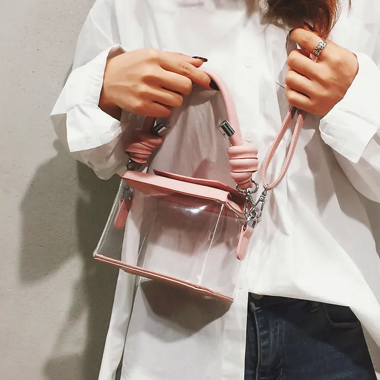 Women Fashion PVC Transparent Crossbody Bag Shoulder