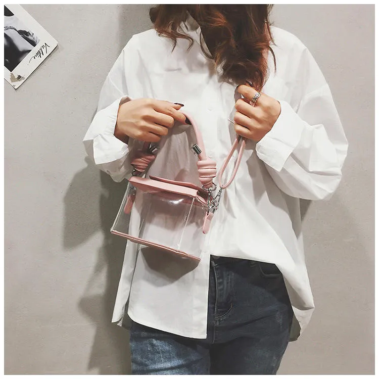 Women Fashion PVC Transparent Crossbody Bag Shoulder