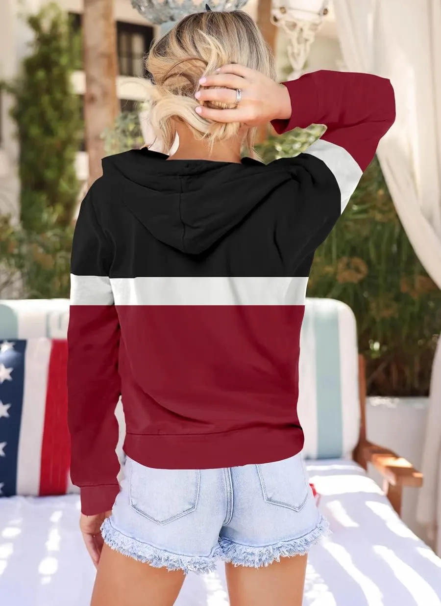 Women Hoodies Pullover Casual Thin Sweatshirts with Pockets Loose Fit Long Sleeve Drawstring Design Hoody Sweatshirt