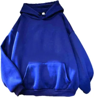 Women's Oversized Hooded Sweatshirt Long Sleeve Casual Solid Color Street Pullover Hoodie