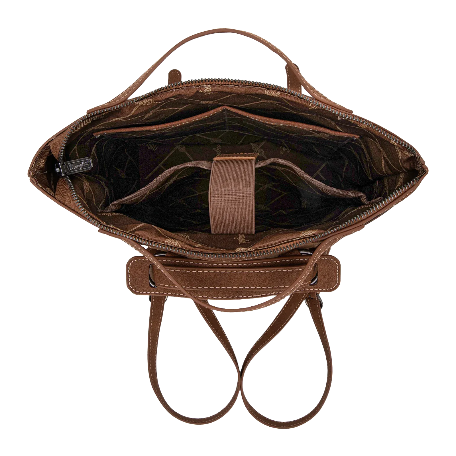 Wrangler Ladies Brown Cowhide Convertible Crossbody Backpack WG169-9112BR