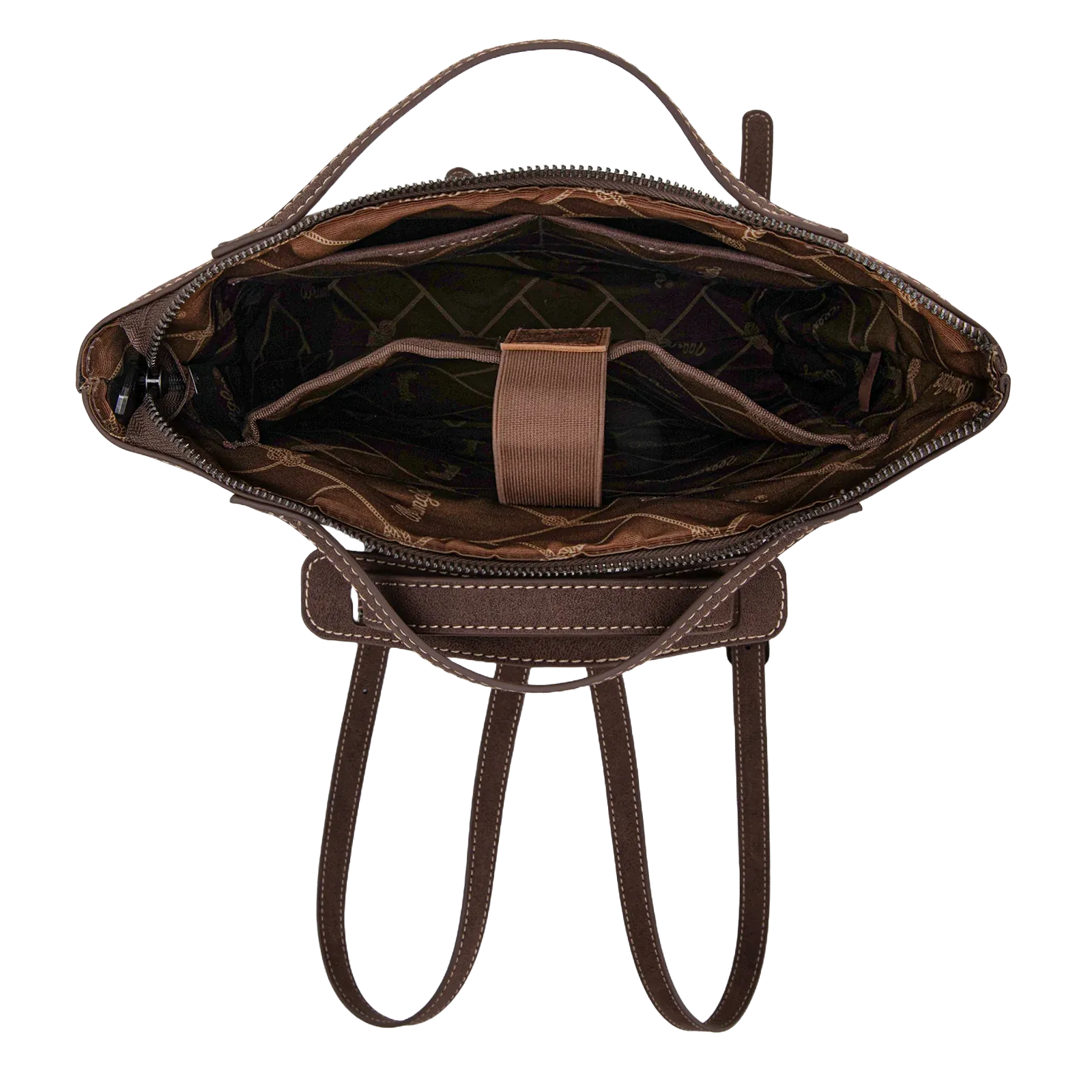 Wrangler Ladies Coffee Cowhide Convertible Crossbody Backpack WG169-9112CF