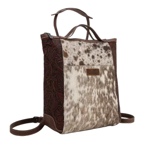 Wrangler Ladies Coffee Cowhide Convertible Crossbody Backpack WG169-9112CF